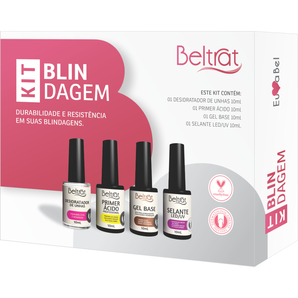 Kit Blindagem para Unhas - Preparadores + Gel Capa Base- Beltrat ...
