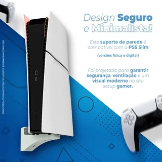 Suporte para Playstation 5 Slim – Instale na Parede com Facilidade