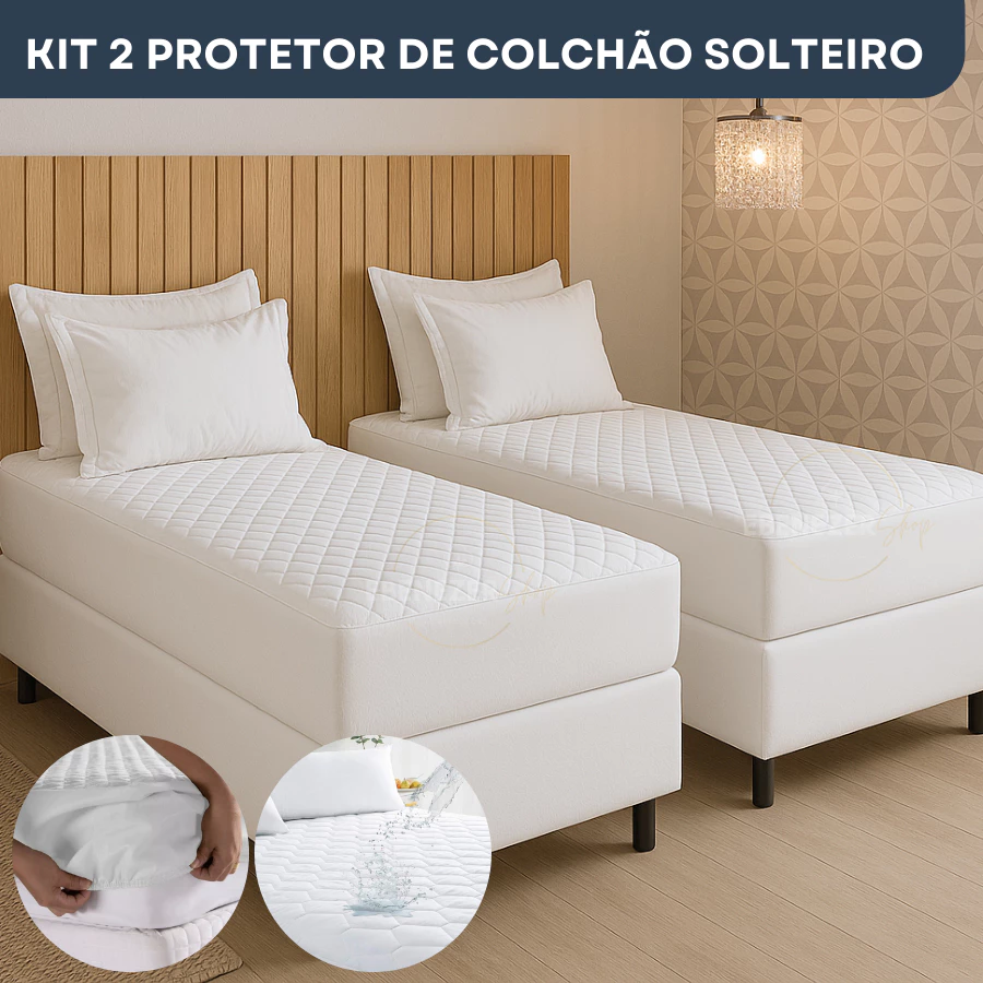 Kit 2 Capa P/ Colchão Solteiro