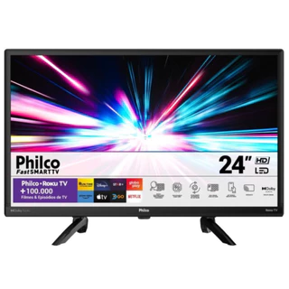 Smart TV 24 Philco Led Roku TV Dolby Áudio