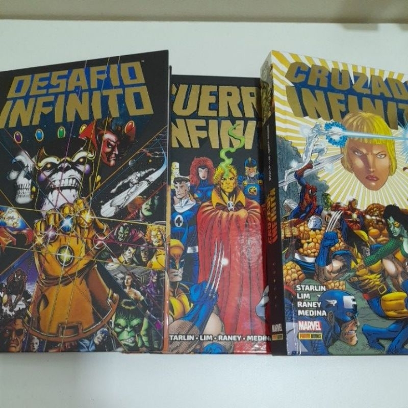 Hq desafio infinito, guerra infinita e cruzada infinita marvel