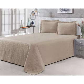 Cobre Leito Casal Padrão Veneza 3 pçs em Oferta na Shopee