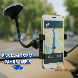 Suporte Veicular Carro Para Celular Gps Para Brisa Vidro Articulado 360° em Oferta na Shopee