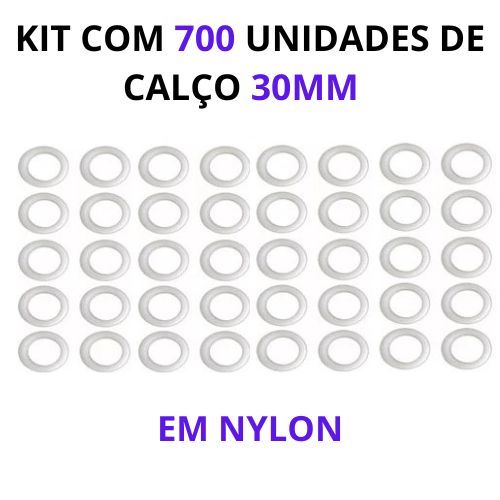 KIT COM 700 UNIDADES DE CALÇOS DE 30MM | Shopee Brasil
