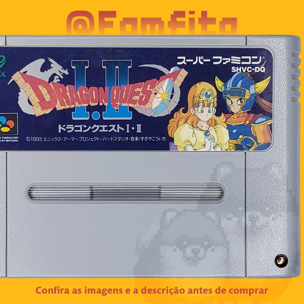 Dragon Quest I.II 🔥 Super Famicom Cartucho Original JP Jogo SNES