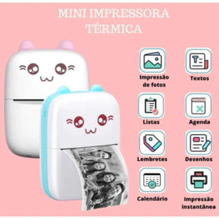 Mini Impressora Térmica Portátil De Bolso Impressão Sem Fio Fotos Notas Bluetooth Para Android Ios maquinasshop