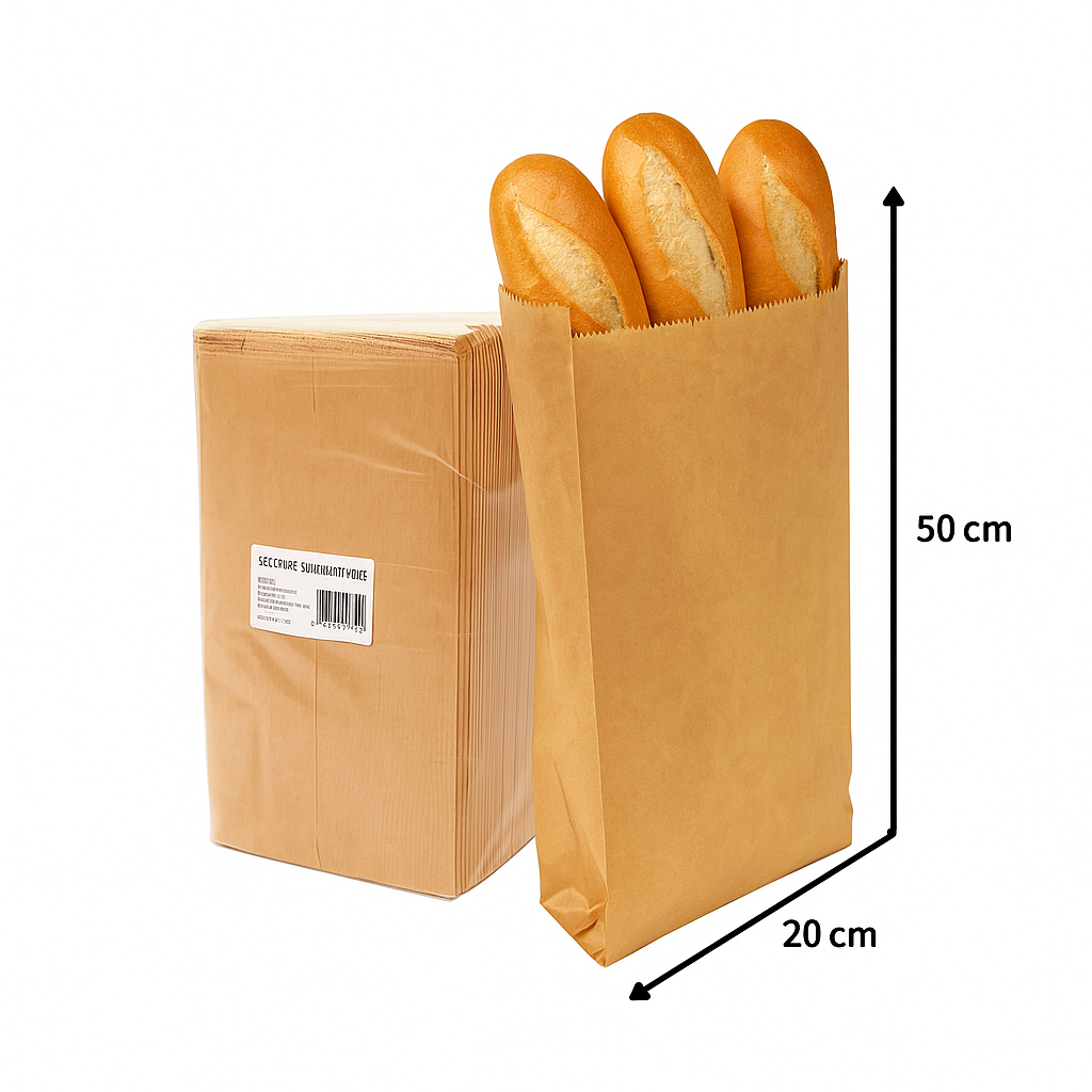 Saco de Papel Kraft 10kg 50x20cm – Pacote com 500un | Para P