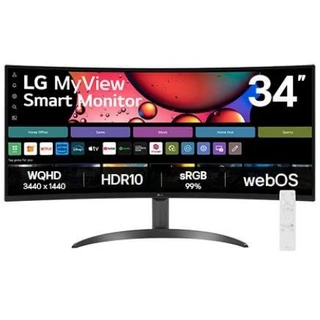 Monitor LG MyView Smart 34SR60QC-B Tela curva WQuadHD
