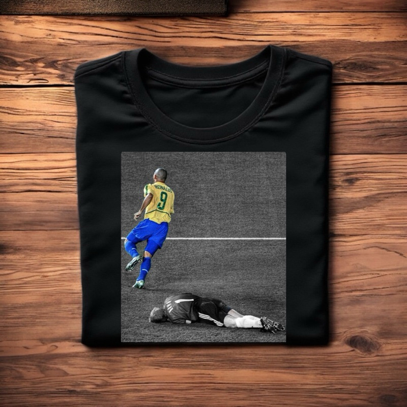 Camiseta Algodão Penta Copa Brasil Futebol Soccer Ronaldo Fenômeno Blusa Masculina Unissex