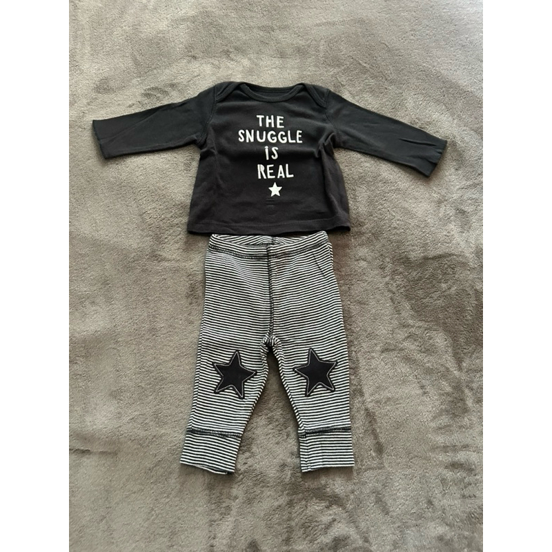 conjunto Carter’s calça e camiseta de manga comprida- 3 meses - menino em Oferta na Shopee
