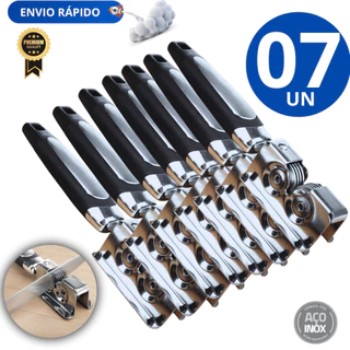 Conjunto 07 Unidades Afiador Amolador de Faca Tesoura Variáveis Utilidades Lâmina Inox Multifuncional em Oferta na Shopee