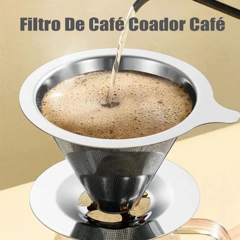 Coador de Café Inox 102 Filtro 800 Micras Aço 304 Base Inclusa - Sem ...