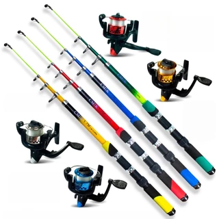 Kit 1-4 Vara De Pesca 60-120lbs Completa Com Molinete Esportiva Ao Ar Livre Robalo Portátil Com Linha