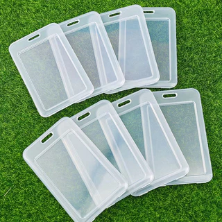 Kit 5/10/15/20 Porta Crachá Suporte Cartão Resistente Transparente Dupla Face Vertical Prova D'agua