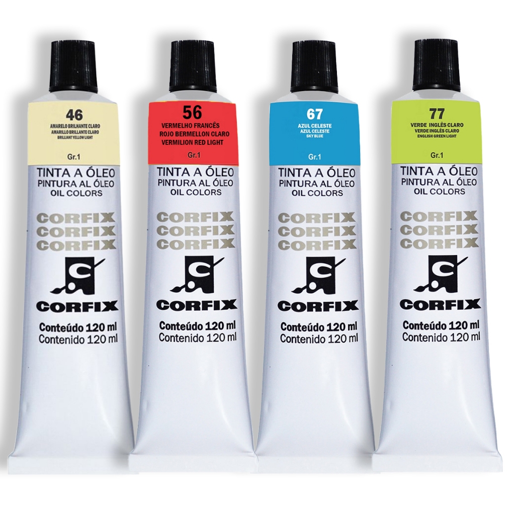 Tinta Óleo Corfix Oil Colors 120ml G1 - 30120 | Shopee Brasil