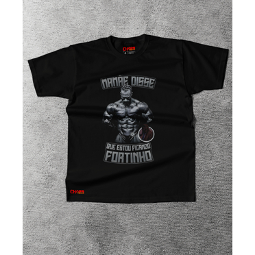 Camiseta Masculina Academia Engraçada Mamãe Disse Que Estou Fortinho ...