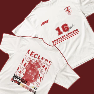 Camiseta Estampada Formula 1 2025 Charles Leclerc Piloto Ferrari Camisa Em Algodão Tendencia Top Unissex