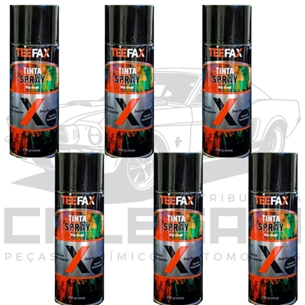 6X TEEFAX TINTA SPRAY ALTA TEMPERATURA PRETO 350 ML | Shopee Brasil