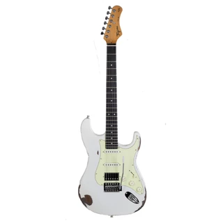 Guitarra Escala Escura Escudo Mg Tga-580 Antique Ow Tagima Tremolo