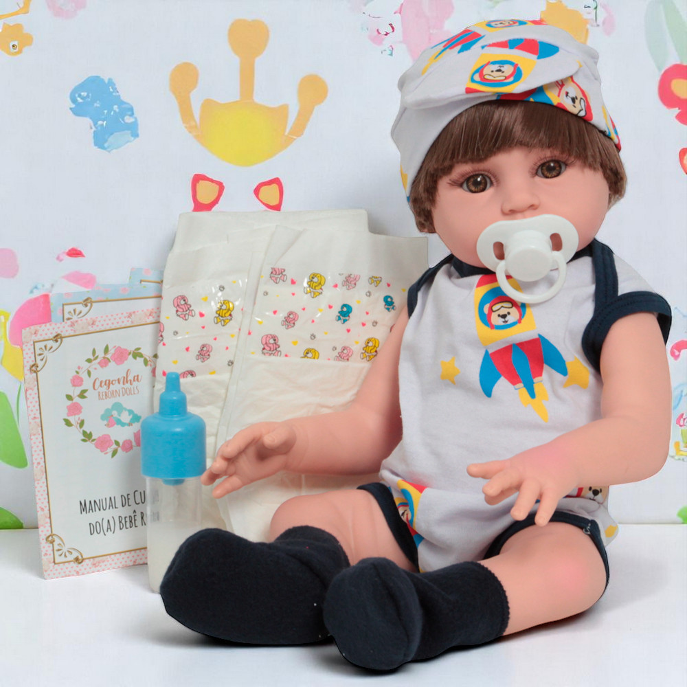 Bebê Sweetie Reborn (R) Menina Realista Silicone-doll 48cm