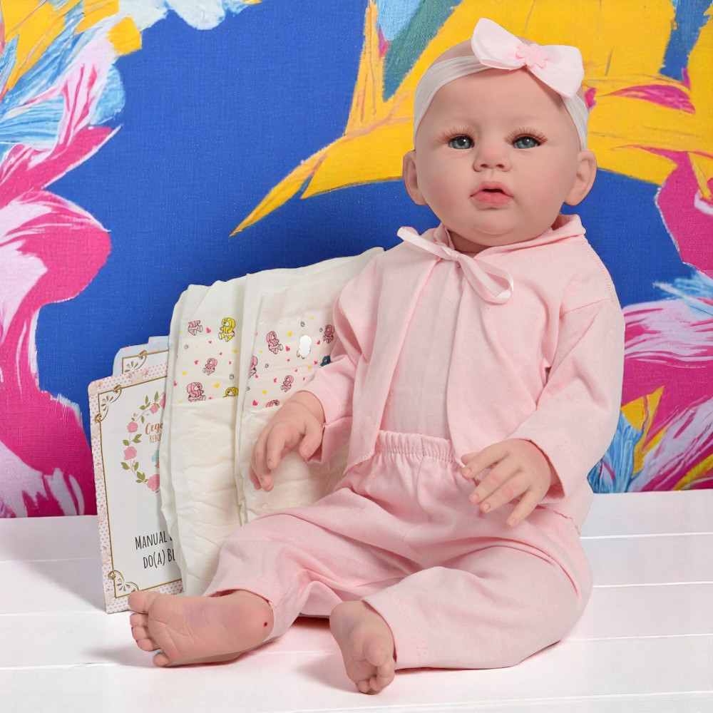 Boneca Bebê Reborn 100% Silicone Realista Itens Bolsa Maternidade
