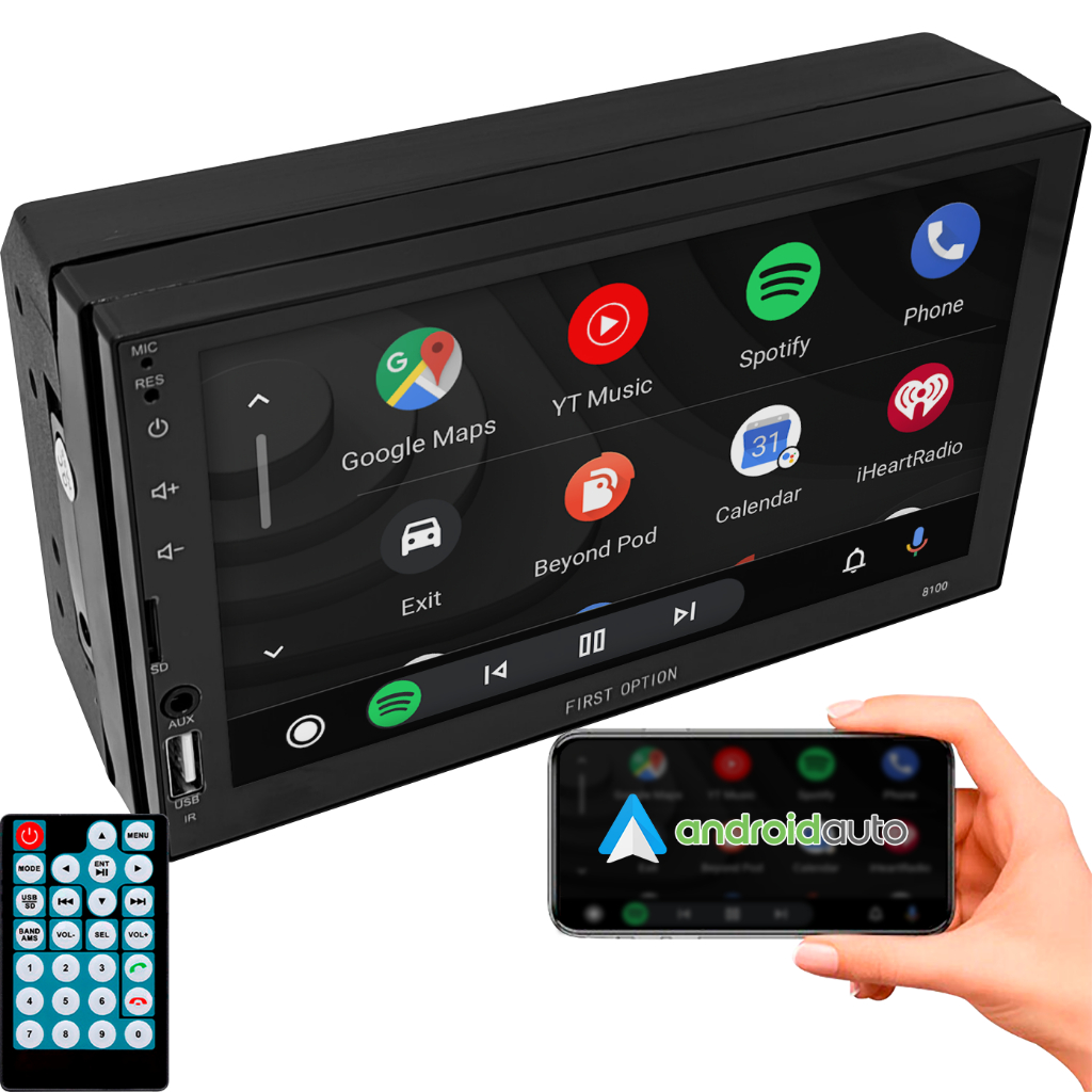 Central Multimídia Universal 2 Din Android Auto Carplay Touch Screen ...