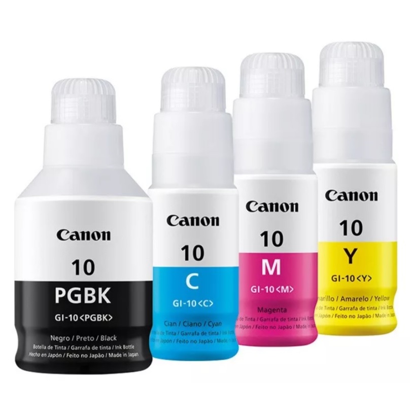 Kit 04 Cores De Tinta Original Canon Gi-10 G6010 G7010 | Shopee Brasil