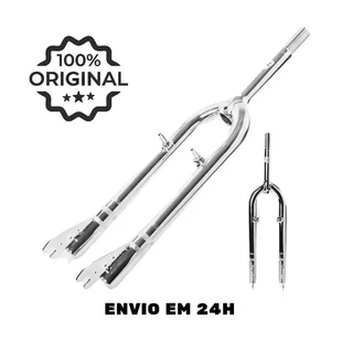 Garfo Rígido Bicicleta Aro 26/24 Standart Aço cromado Dnz Reforçado
