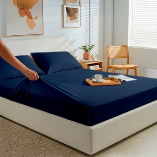Lençol 400 Fios Percal Jogo de Cama Com Elástico 2 e 3 Peças em Oferta na Shopee