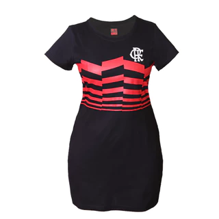 VESTIDO FLAMENGO FEMININO (PRETO)