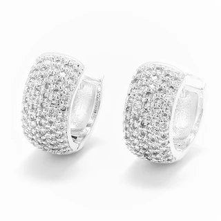 Brinco Masculino Argola Neymar Prata Cravejado Zirconia Banhado a ouro Branco em Oferta na Shopee