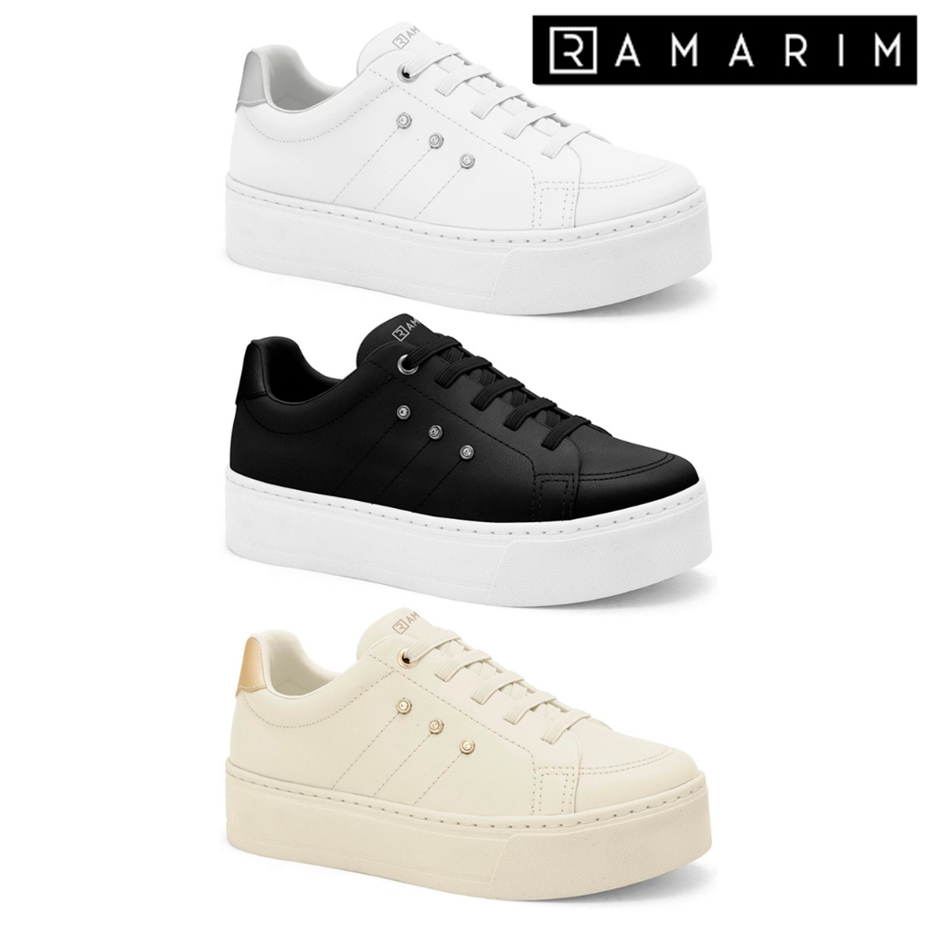 Tenis Feminino Ramarim Casual Chunky Flatform Elástico Plataforma ...