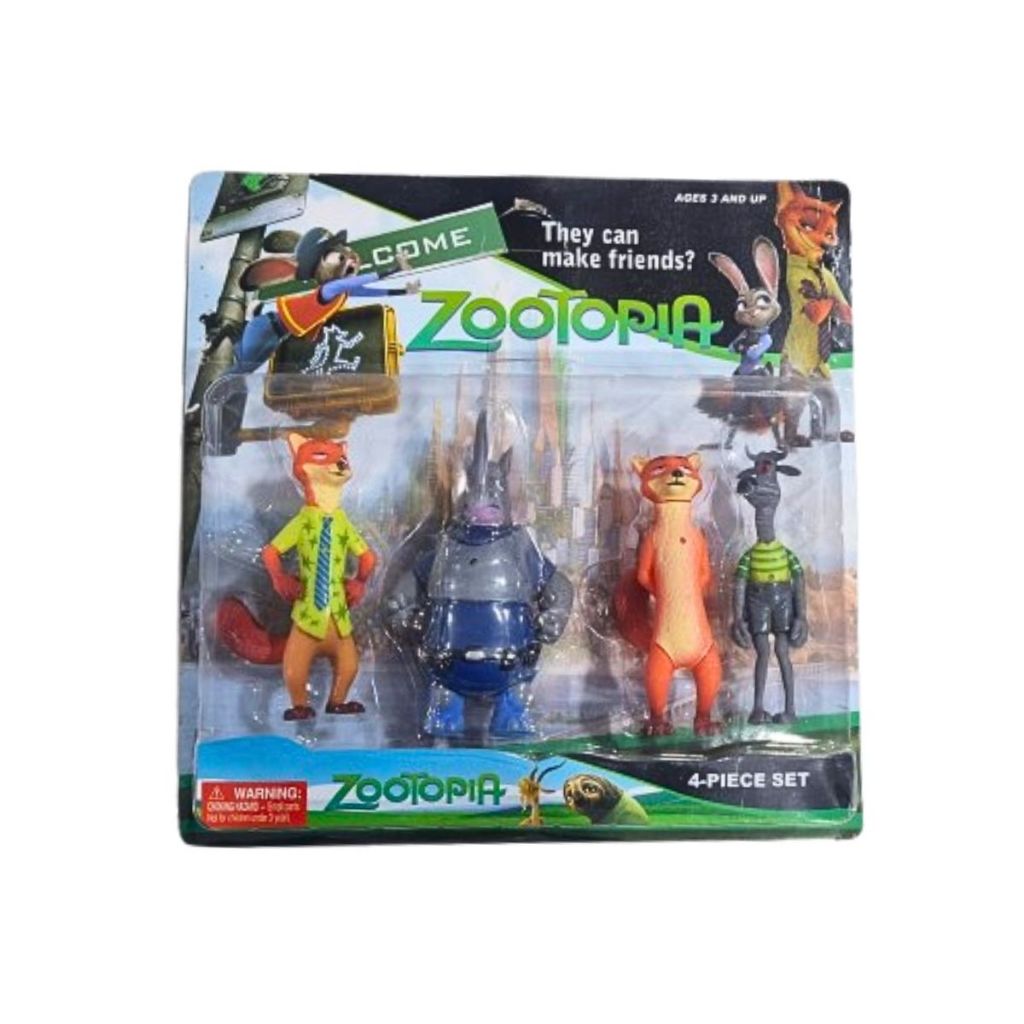 Conjunto com 3 Bonecos Articulados Set ZooTopia | Shopee Brasil