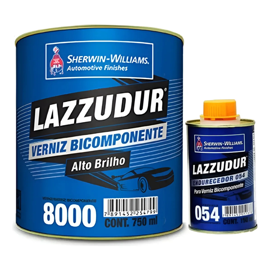 Kit Verniz Automotivo Lazzuril Bicomponente Alto Brilho 8000 ...