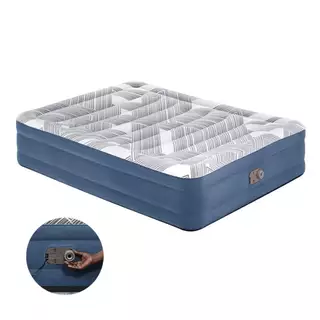 Colchão Inflável Elétrico Queen Tritech Fashion 300KG + Bomba Embutida 110V + Bolsa Bestway