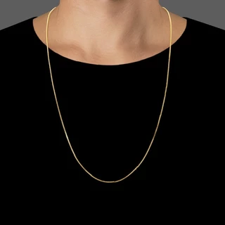 Corrente Veneziana Masculina Banhada a ouro 18k 50cm 60cm 70cm