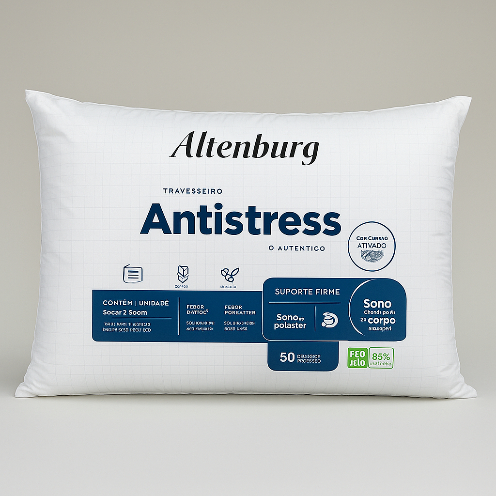 Travesseiro Altenburg Antistress Antialérgico 50cm x 70cm Toque ...