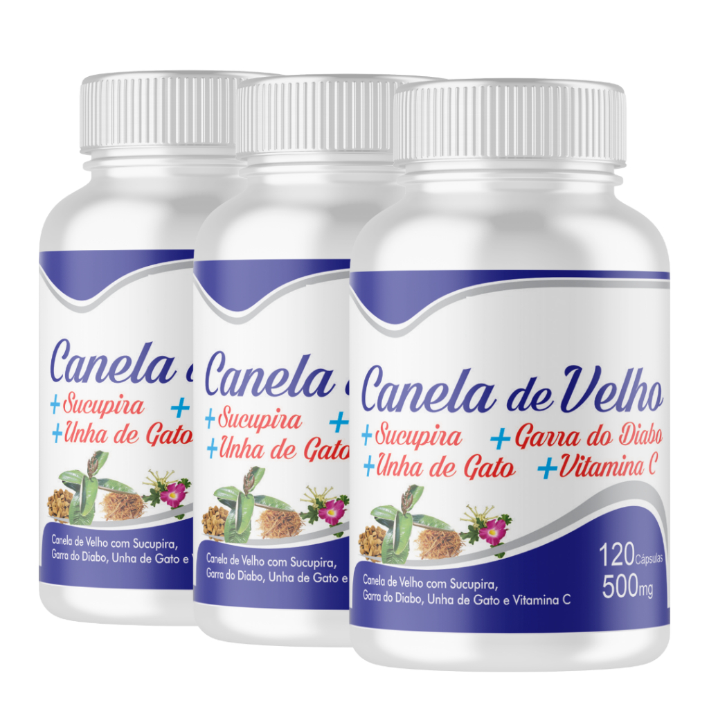 Canela De Velho Com Sucupira 500mg 120 Cápsulas - 3 Potes | Shopee Brasil