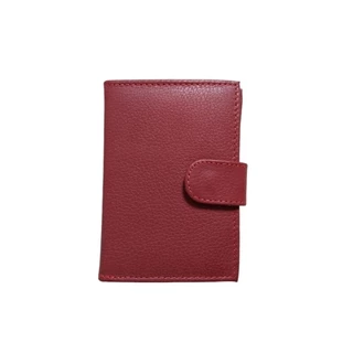 Carteira Feminina Em Couro Legitimo Porta Documentos CNH RG Cartões Botão Prático Elegante Luxo.