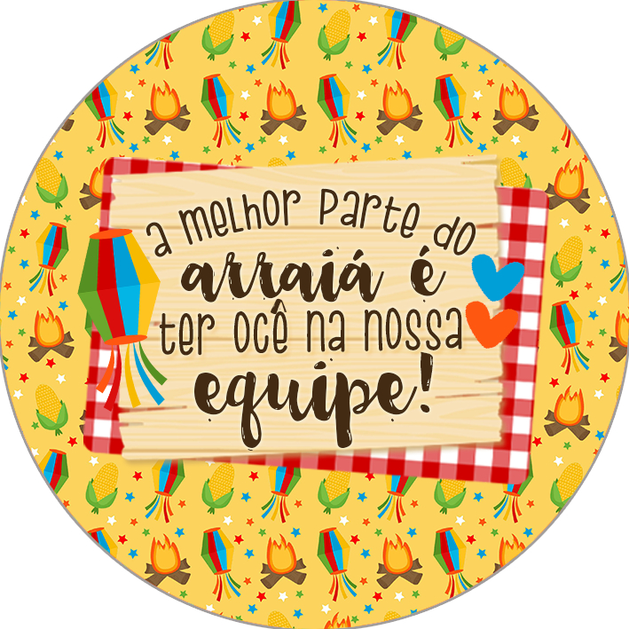 100 Tags redonda Festa Junina | Arraiá | Tag festa junina personalizada ...
