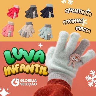 Luvas Infantil Inverno de Lã Térmica Infantil Tricô Menino Menina FYX0056MY em Oferta na Shopee