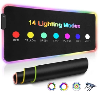 Mouse Pad Gamer 80*30 CM Extra Grande Led Rgb 14 modos de iluminação Mousepad +Carregador 4 USB+Tipo C