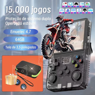 console De Jogos Portátil Retrô R36S , Pré-Instalado Com 15.000 , 64 Gb , Proteção De Sistema Duplo , O Melhor Presente