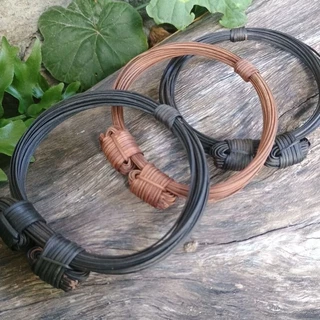 Pulseira (PRETA(P/M/G)/MARROM/adulto/ajustável )Tembé fibra de piaçava NATURAL NÃO MOLHAR/G 9 1/2 cm/ M 8 1/2diâmetro