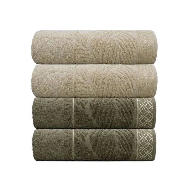 Imagem do produto Kit 4 Toalhas de Banho Nativa Appel Felpuda Alta absorção Toque Suave Macia 100% Algodão 420g/m² Cinza | Nozes