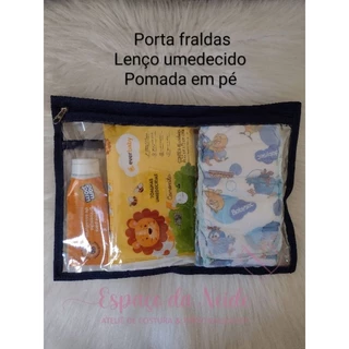 Porta fraldas bolsinho para pomada em pé, anti vazamento em Oferta na Shopee