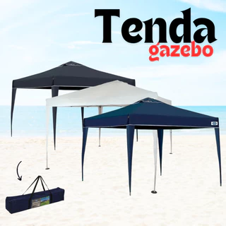 Tenda Gazebo X-Flex Oxford 3x3 Metros Azul Preto Branco Mor Piscina Praia Camping