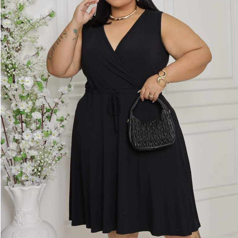 vestido plus size feminino soltinho g1 g2 g3 regata moda