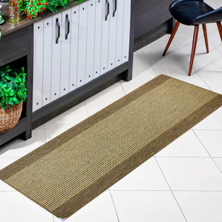 Passadeira Sisal 150x50 Antiderrapante Cozinha Quarto Corredor Beira Pia Ponteira Aço Elegante
