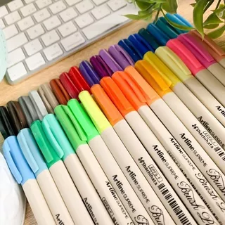 Kit Canetas Bobbie Goods ARTLINE Brush Marker C/ 17 Cores em Oferta na Shopee